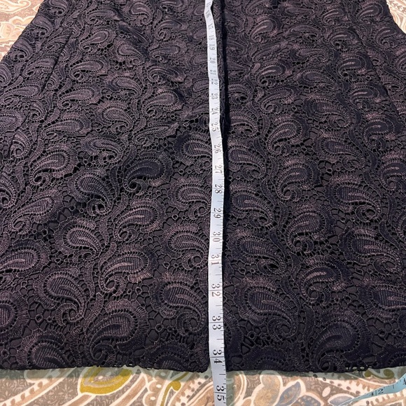 Talbots Women’s Coat Navy Blue Lace overlay Size 8 - Picture 6 of 9